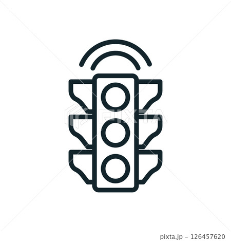 Smart traffic light sending signals for intelligent traffic management system Smart traffic light sending signals for intelligent traffic management system 126457620