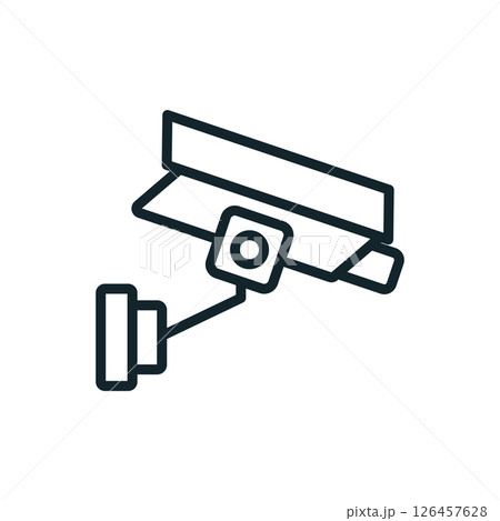 Security camera icon representing smart city surveillance system Security camera icon representing smart city surveillance system 126457628