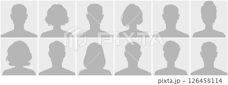 Collection of Silhouette Profile Avatars Collection of Silhouette Profile Avatars 126458114
