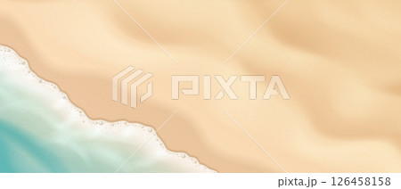 Seamless Tropical Beach with Gentle Waves and Sand Seamless Tropical Beach with Gentle Waves and Sand 126458158