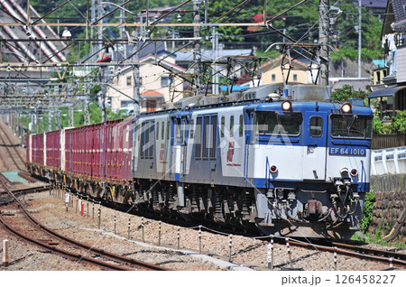 中央本線　上野原　JR貨物　EF64-1010（愛知）　貨物迂回 126458227