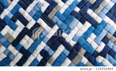 Macro texture of carpet tiles in a geometric pattern .Background concept. Generated Image 126458464