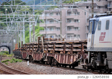 東海道本線 真鶴 JR貨物 EF64-1017(愛知)+チキ5515 東海道本線 真鶴 JR貨物 EF64-1017(愛知)+チキ5515 126458930