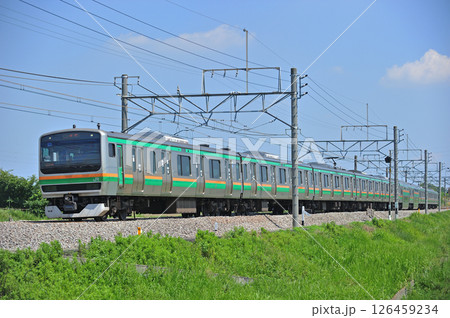 高崎線 岡部-本庄 JR東日本 E231系1000番台 U535編成(小山) 高崎線 岡部-本庄 JR東日本 E231系1000番台 U535編成(小山) 126459234