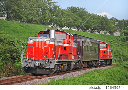 八高線 竹沢-折原 JR東日本 DD51-888+スハフ42-2173+DD51-842(高崎) 八高線 竹沢-折原 JR東日本 DD51-888+スハフ42-2173+DD51-842(高崎) 126459244