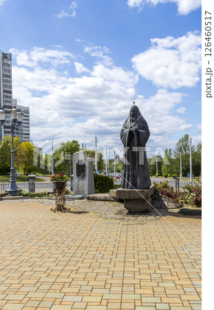 05.05.2025 - Minsk, Belarus. Monument to Aleksey the second, bishop at the church of all saints 05.05.2025 - Minsk, Belarus. Monument to Aleksey the second, bishop at the church of all saints 126460517