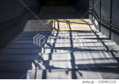 Stairs leading down to pedestrian crossing 126461128