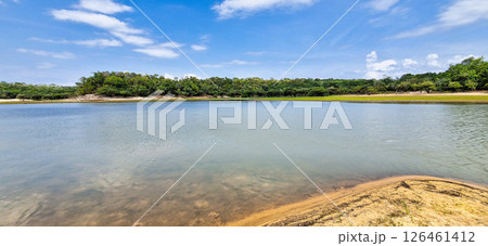 The Island of Love, Ilha do Amor in Alter do Chao, state of Para, Brazil. Also known as the Amazon caribbean. The Island of Love, Ilha do Amor in Alter do Chao, state of Para, Brazil. Also known as the Amazon caribbean. 126461412