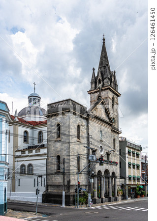 Exterior view of the Church of Saint Sebastian in the historic center of Manaus, Amazonas, Brazil 126461450
