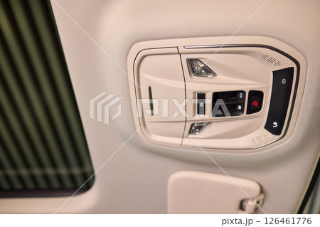 Gadget car sun visor and rearview mirror are automotive exterior accessories 126461776