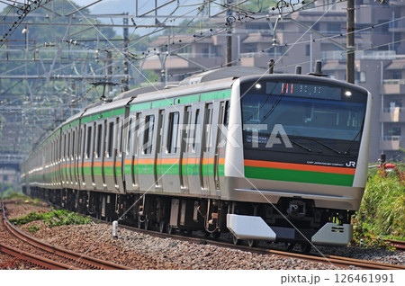 東海道本線　真鶴　JR東日本　E233系3000番台　E54編成（国府津） 126461991