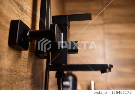 Explore trends in Modern Bathroom Faucet and Tub Design, focusing on elegance and style 126462179