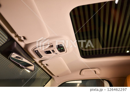 Gadget car sun visor and rearview mirror are automotive exterior accessories 126462297