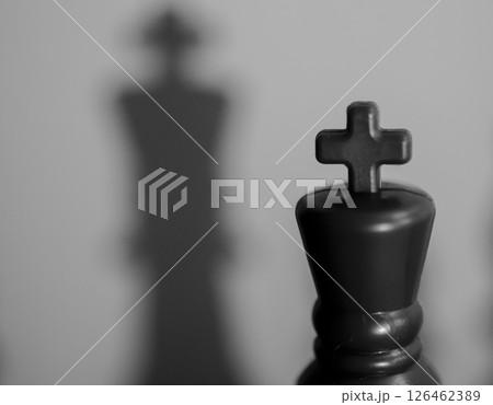 Chess King Casting Shadow: Concept of Inner Strength or Potential Chess King Casting Shadow: Concept of Inner Strength or Potential 126462389