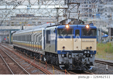 東海道本線　平塚　JR東日本　EF64-1031（長岡）+E233系8000番台　N6編成（中原） 126462511