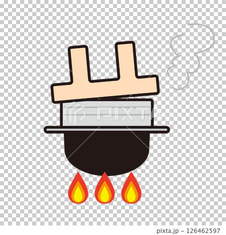 冒著蒸氣的水壺 126462597