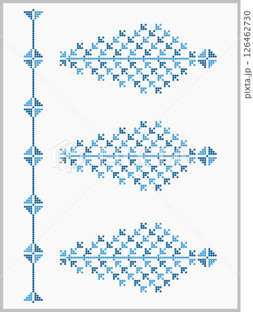 Blue Ukrainian traditional beaded ornament Blue Ukrainian traditional beaded ornament 126462730