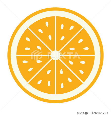 Orange citrus slice icon. Vector Orange citrus slice icon. Vector 126463793
