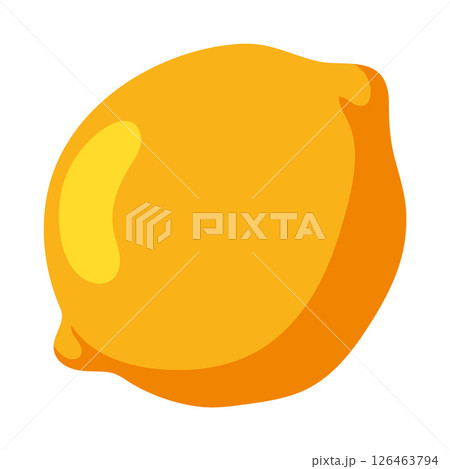 Bright yellow lemon icon. Vector 126463794