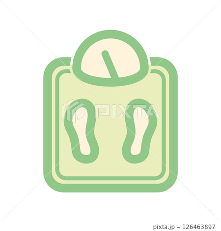 Green bathroom scale icon. Vector Green bathroom scale icon. Vector 126463897