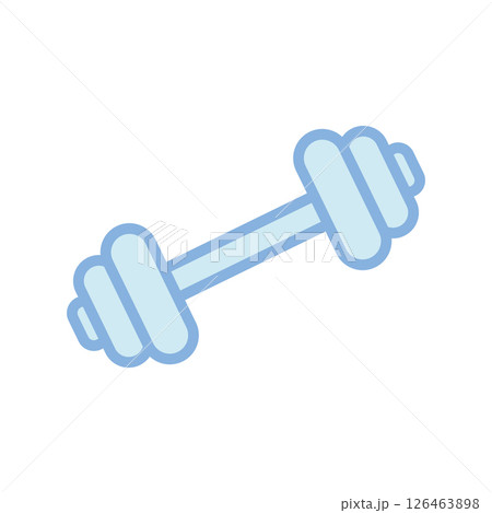 Blue gym dumbbell icon. Vector 126463898