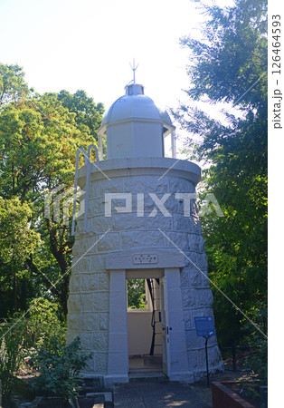 四国村移築された明治時代の広島県大久野島灯台 126464593