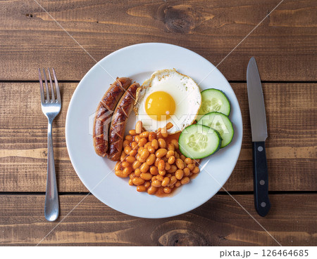 イギリス定番の朝食。イングリッシュ・ブレックファースト 126464685