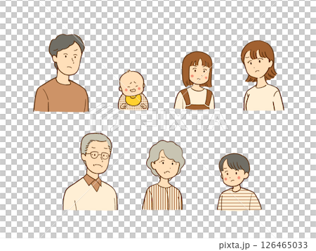 家庭插畫-憤怒的表情 家庭插畫-憤怒的表情 126465033