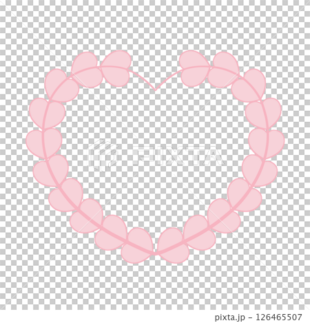 Hand-drawn heart - delicate, soft and fluffy colors - Toki-iro (traditional Japanese color) 126465507