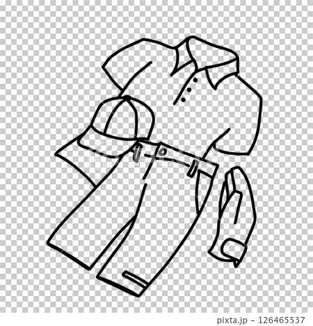 高爾夫服短袖男裝套裝單色圖示插圖 高爾夫服短袖男裝套裝單色圖示插圖 126465537