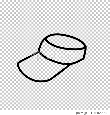 Sun visor monochrome icon illustration Sun visor monochrome icon illustration 126465540