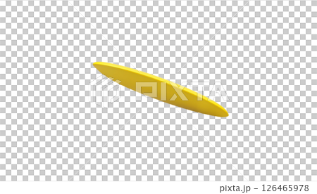 A yellow surfboard displayed on a transparent background, evoking the spirit of summer beach vacations and water sports 126465978