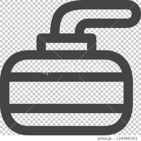 Line drawing sports related single icon Ice stone 126466301
