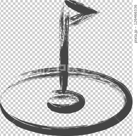 筆書きスポーツ関連の単品アイコン　グリーン 126466336