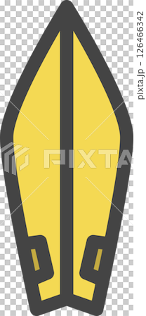 彩色運動相關單一圖示衝浪板 126466342