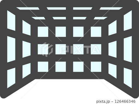 カラースポーツ関連の単品アイコン　サッカーゴール 126466346