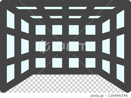 カラースポーツ関連の単品アイコン　サッカーゴール 126466346