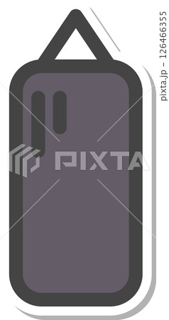 ステッカー風スポーツ関連の単品アイコン　サンドバッグ 126466355