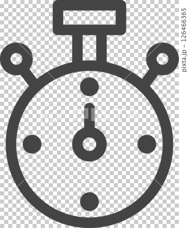 Line drawing sports related single icon: Stopwatch 126466365