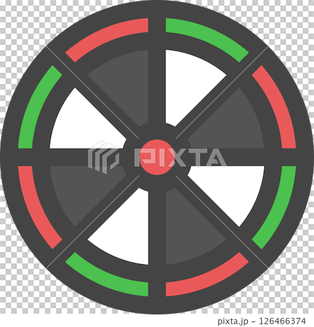 彩色運動相關單一圖示飛鏢目標 126466374