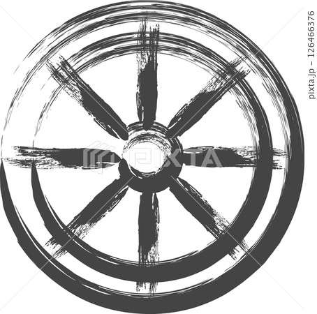 筆書きスポーツ関連の単品アイコン　ダーツ的 126466376