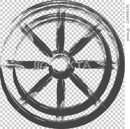 筆書きスポーツ関連の単品アイコン　ダーツ的 126466376