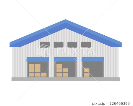 工場  倉庫  建物  イラスト 126466399