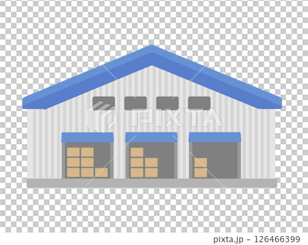 工場  倉庫  建物  イラスト 126466399