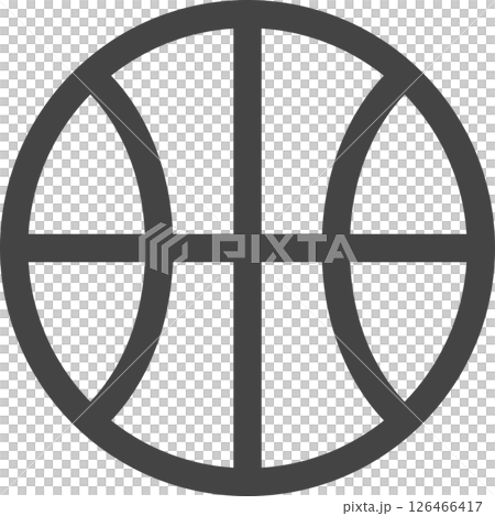線画スポーツ関連の単品アイコン バスケットボール 線画スポーツ関連の単品アイコン バスケットボール 126466417