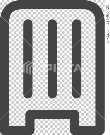 Line drawing sports related single icon: kickboard 126466429