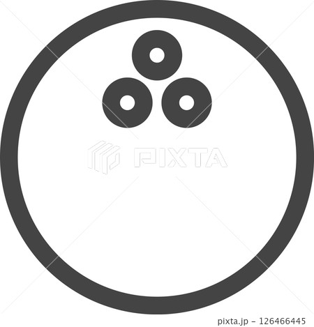 線画スポーツ関連の単品アイコン ボーリングボール 線画スポーツ関連の単品アイコン ボーリングボール 126466445