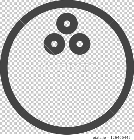 線画スポーツ関連の単品アイコン ボーリングボール 線画スポーツ関連の単品アイコン ボーリングボール 126466445
