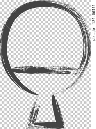 A single icon related to sports drawn with brushes: Table tennis racket A single icon related to sports drawn with brushes: Table tennis racket 126466533