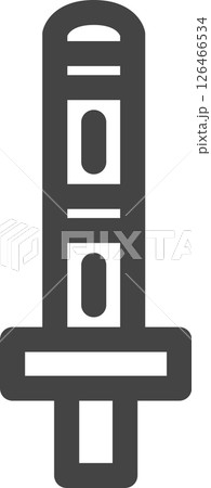 線画スポーツ関連の単品アイコン　竹刀 126466534